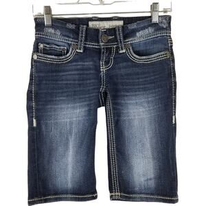 BKE Buckle Sabrina Whiskering Distressed Bermuda Length Women's Shorts 23